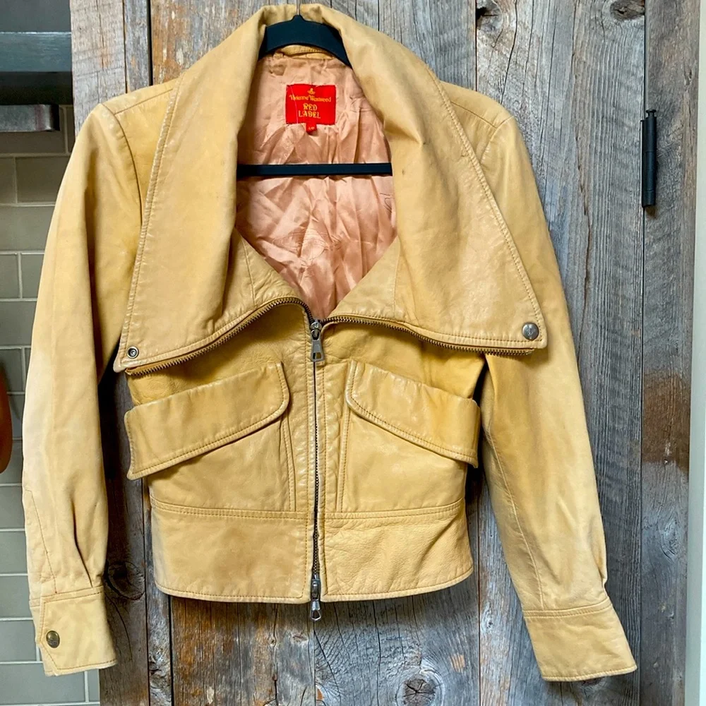 VIVIENNE WESTWOOD VINTAGE 2000’s RED LABEL LEATHER JACKET 😍 - Picture 1 of 15